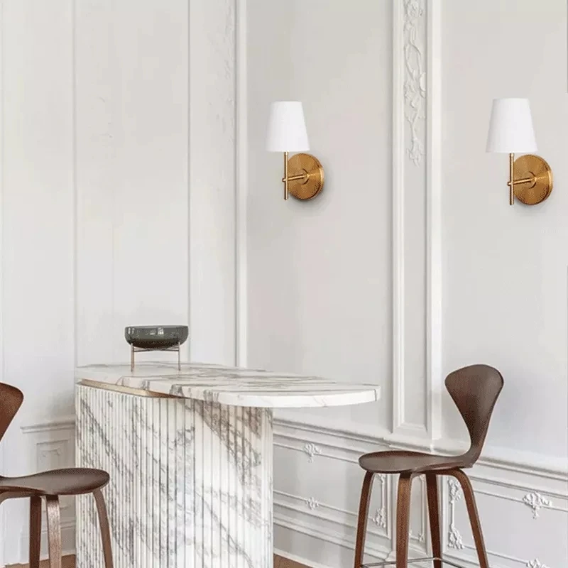 Внутреннее освещение Бра середины века Внутренний светильник Тканевый в форме