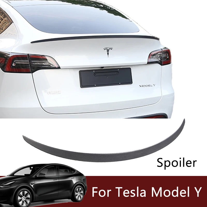 

Задний спойлер для багажника Tesla Model Y 2022 2021-2017, спойлер для багажника, губа из углеродного волокна ABS, спойлер для крыла, аксессуары для стайлинга автомобиля