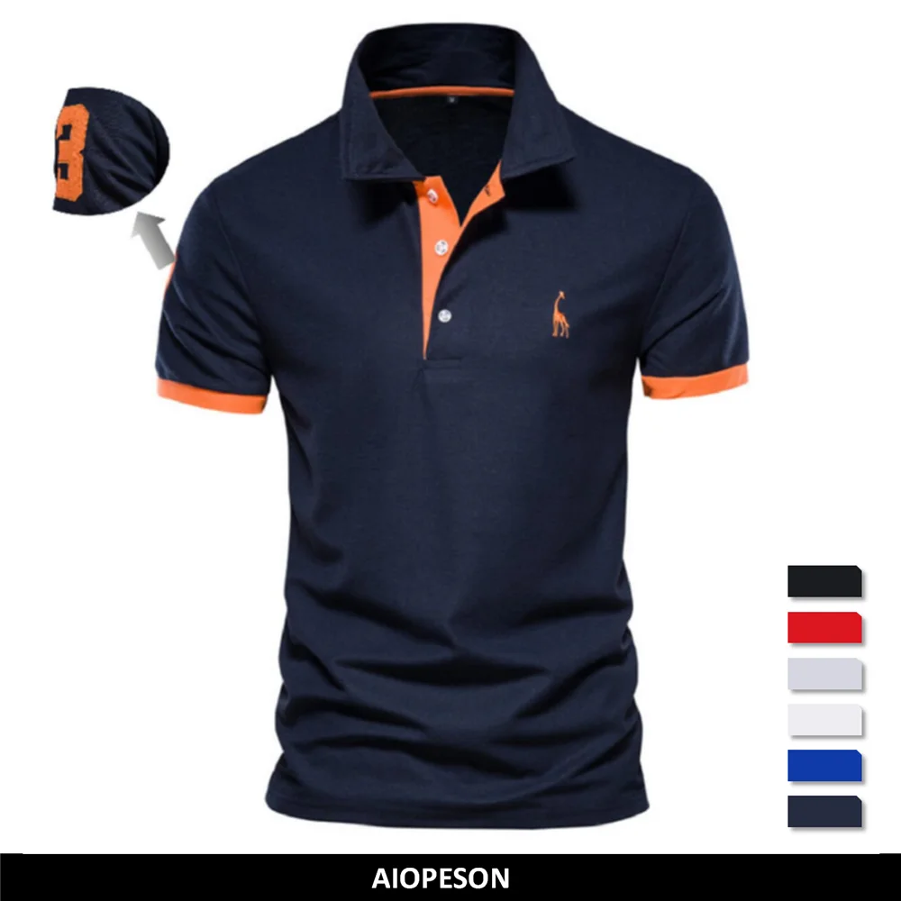 

Golf Cotton Polos New Summer Fashion Brand Men Clothing