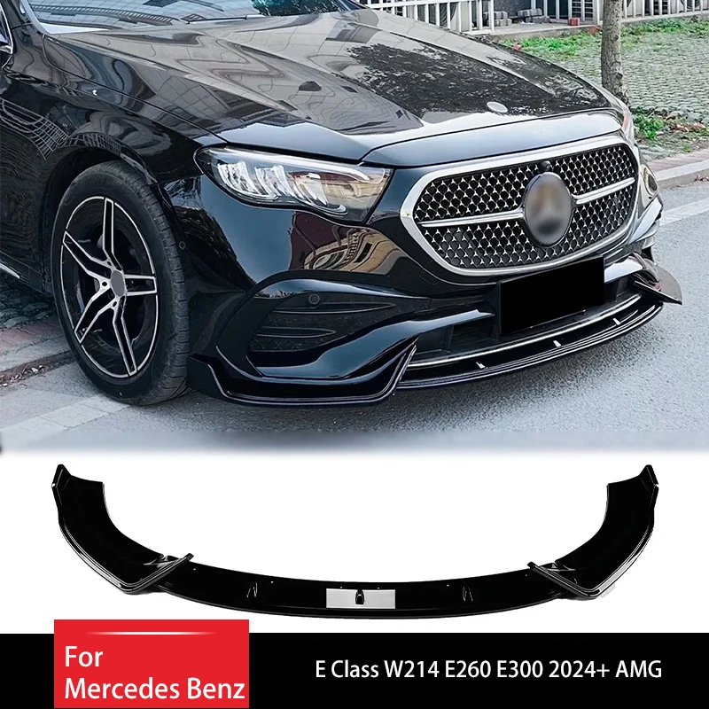 Для Mercedes Benz E Class W214 E260 E300 2024 + AMG передний бампер для подбородка спойлер сплиттер