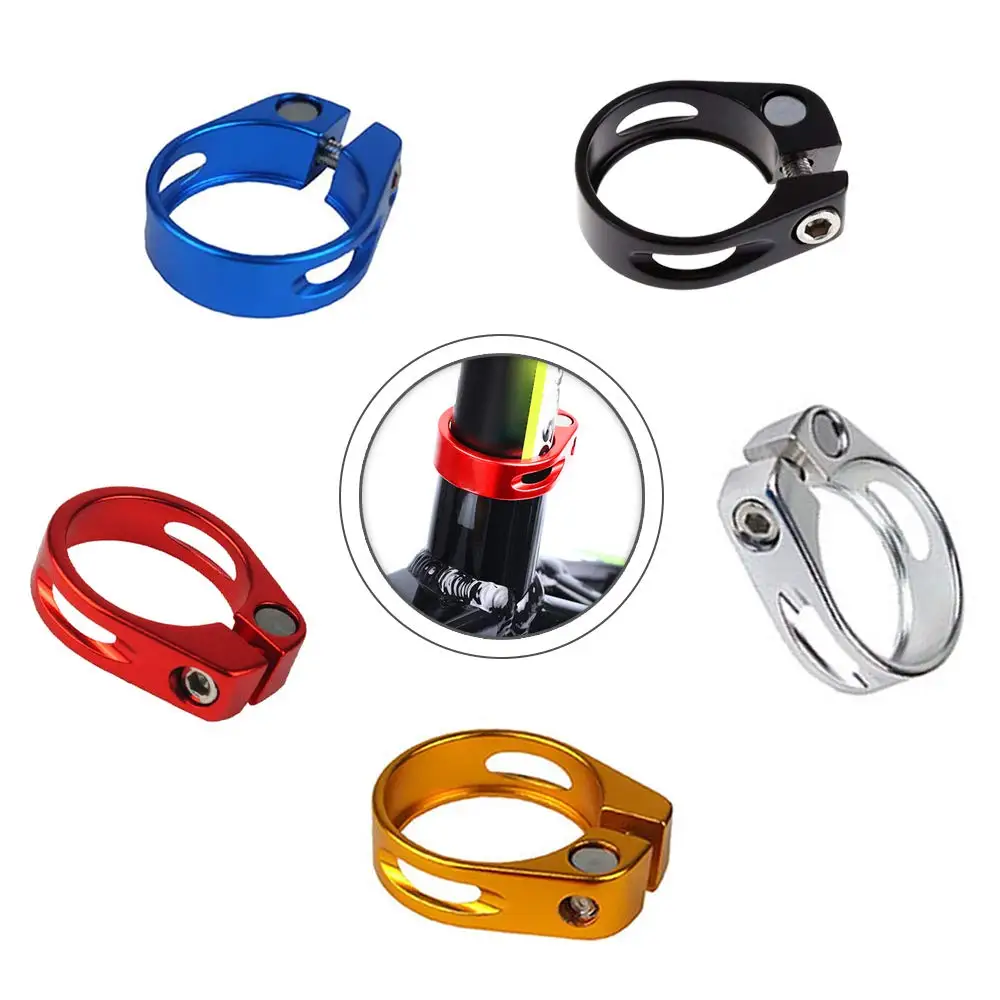 

2Pcs Bicycle Seatpost Clamps Quick Release Seat Tube Clip MTB Bike Saddle Seats Pipe Clamp Aluminum Alloy, 31.8/34.9mm
