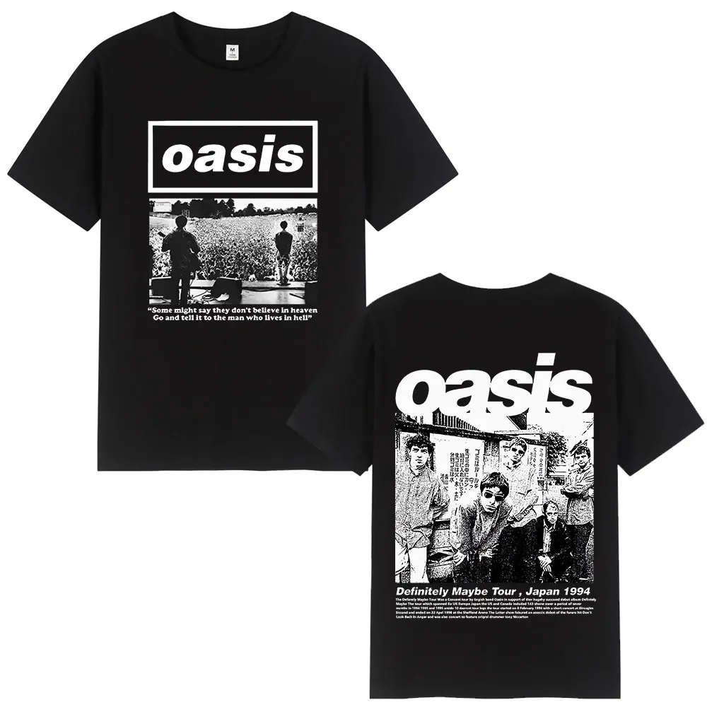 Британская рок-группа O-Oasis футболки мужские женские повседневные с круглым