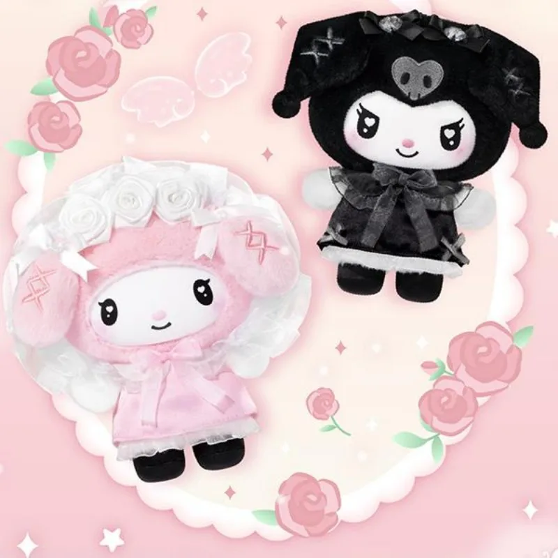 Фото Персонажи Sanrio Angel Garden Series, плюшевая слепая коробка, милая кукла My Melody Kuromi, сумка, подвеска, загадочная коробка-сюрприз, подарочная игрушка для девочки №4