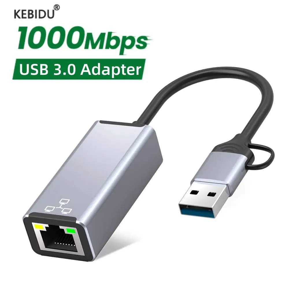 USB 3.0 Network Card Type C 1000Mbps Ethernet Adapter to Rj45 Lan for Laptop Xiaomi PC Internet USB Lan Mi Box Nintendo Switch