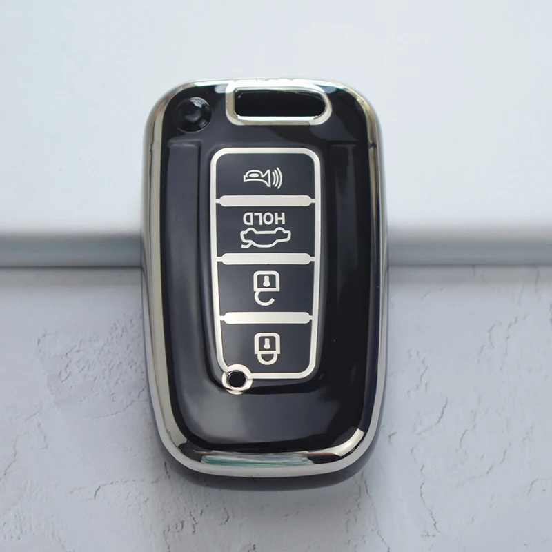 

Чехол для ключа из ТПУ для Hyundai Tucson Azera IX35 Sonata для Kia Sportage R borcane Sorento K5 K7 4 кнопки