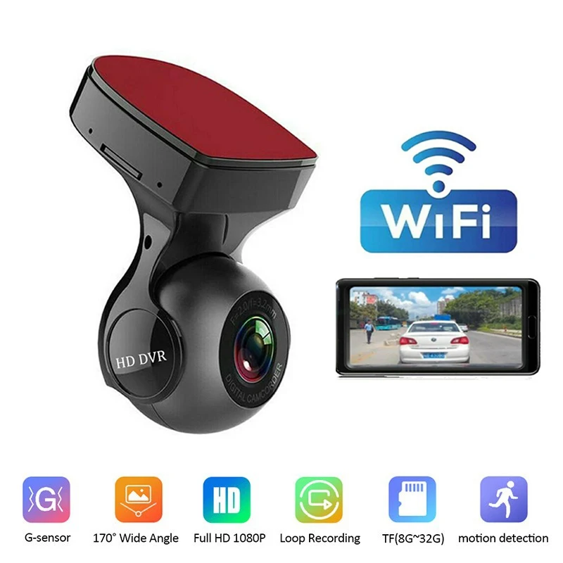 

Mini Car Dvr 1080P Dash Cam for Car Video Recorder 170 Degrees Usb/wifi Dashcam Motion Detection Dvr G-Sensor Car Camera