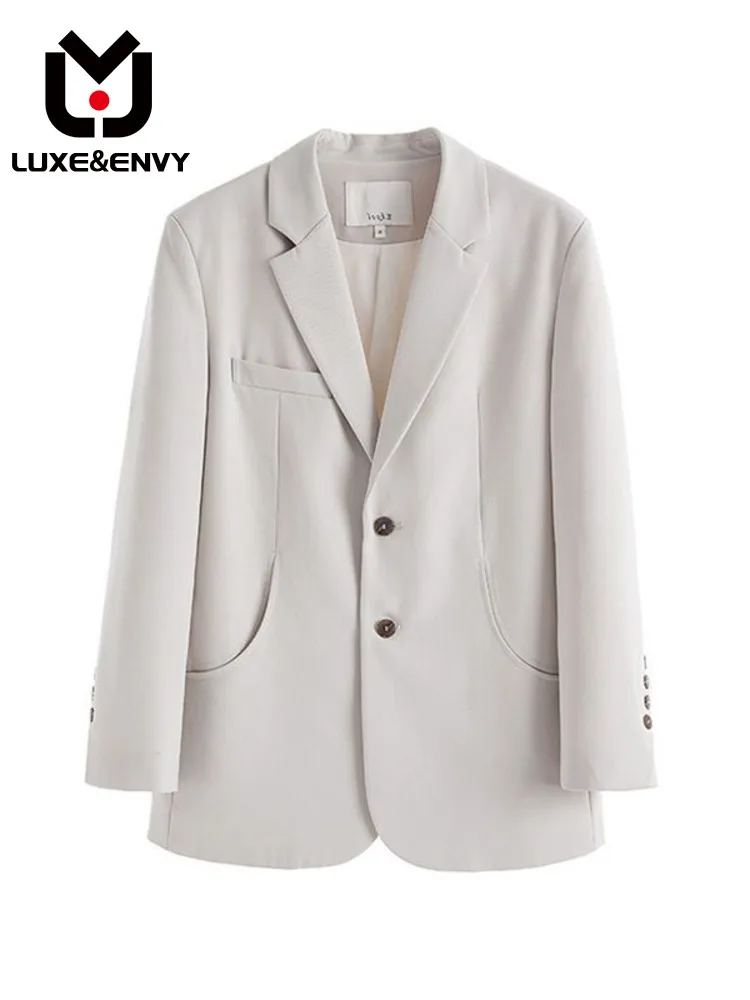 

LUXE&ENVY Blazer Outerwear For Women High-end Sense Spring And Autumn 2023 New Korean Version Of The Street Design Westernized