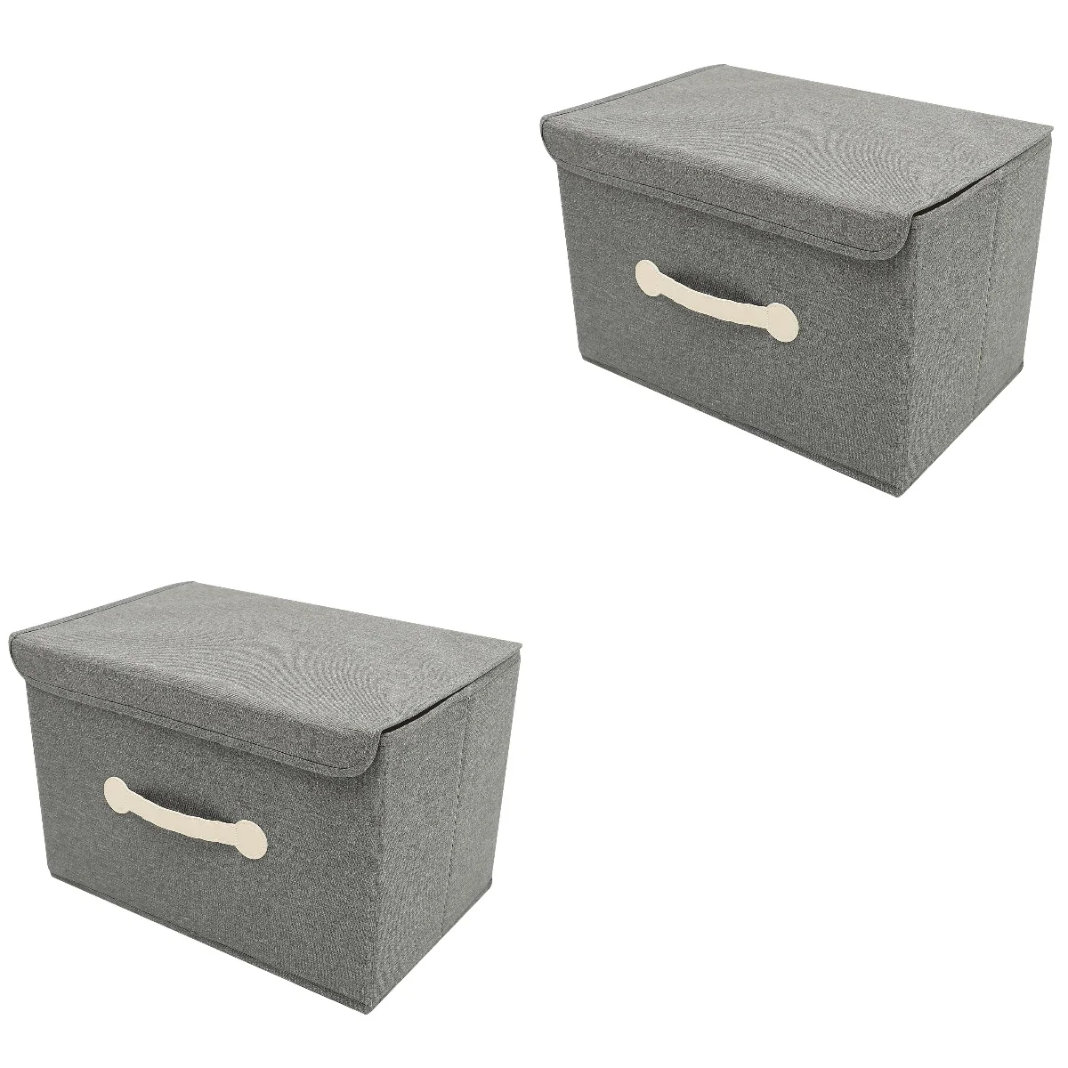 

2x Containers With Lids Baskets For Storage Blankets Storage Box Clothes Storage Box Folding Storage Holder