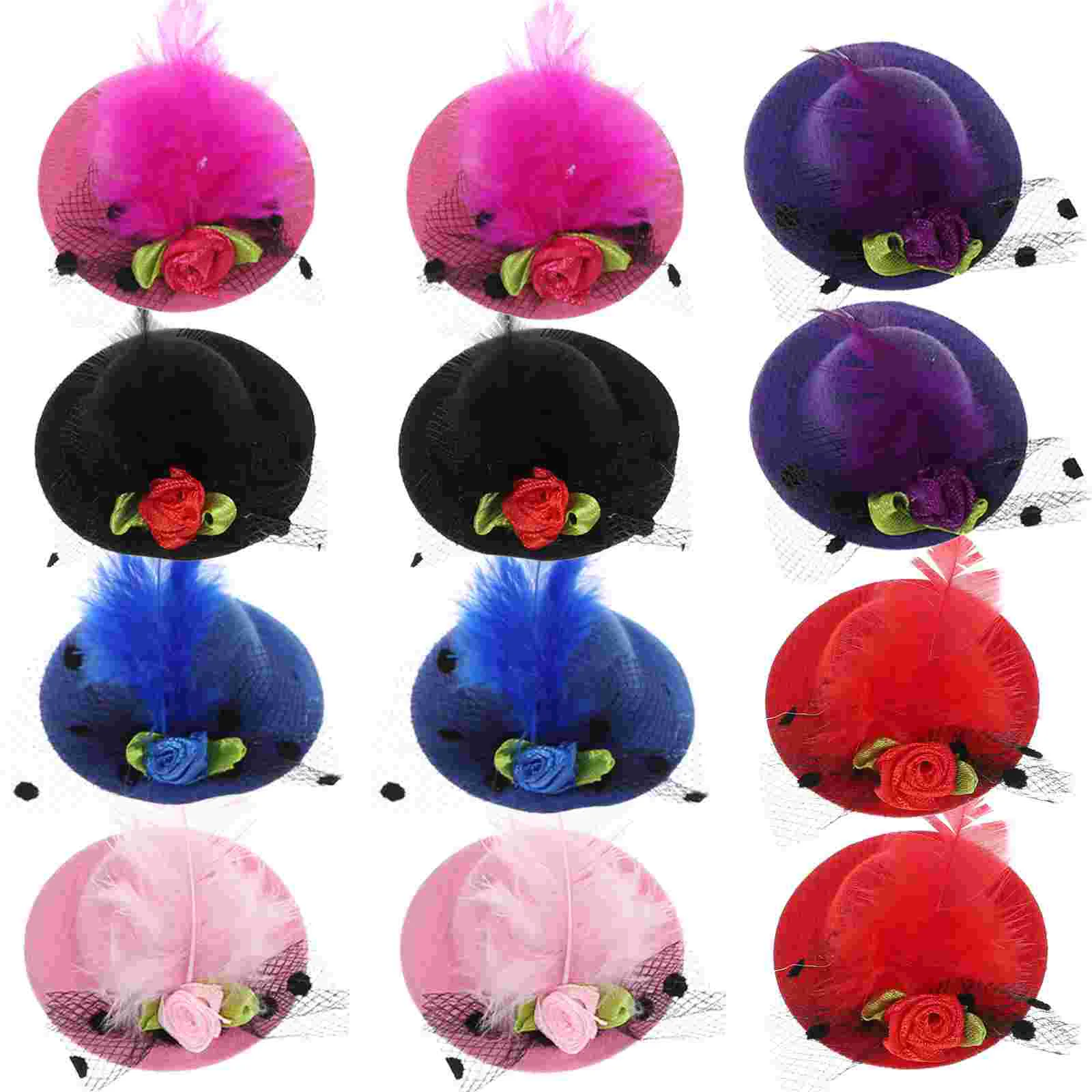 

Hair Mini Hat Clip Hats Party Hairpins Fascinator Kids Clips Fasinator Barrette Costume Girl Tea Decorative Kid Girls Decors Diy