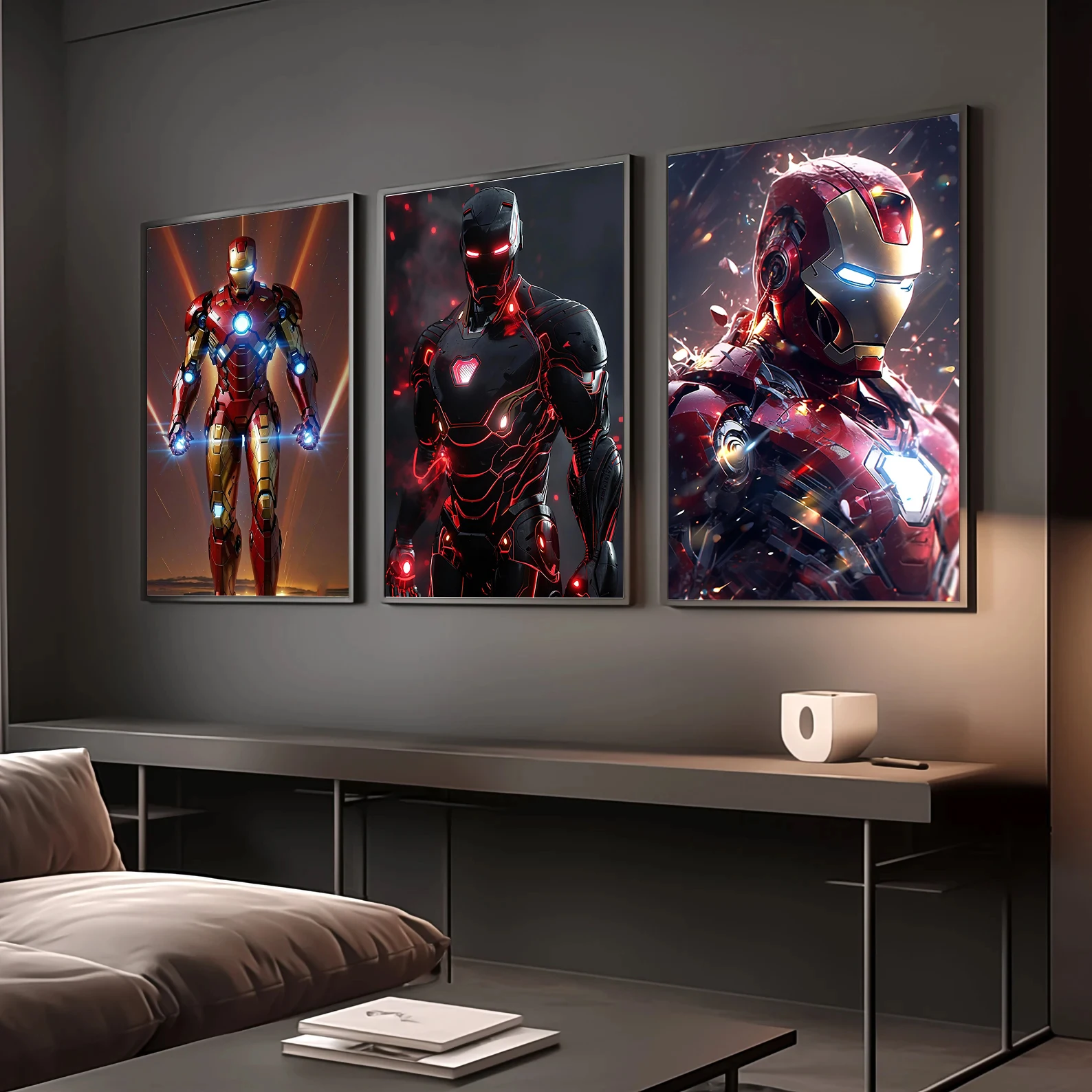 Самоклеящиеся постер Мстители обои из фильма фигурки HD Декор Железный человек