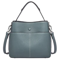 luxury high quality leather ladies shoulder bags fashion designer messenger bucket bags women simple messenger bags handbags