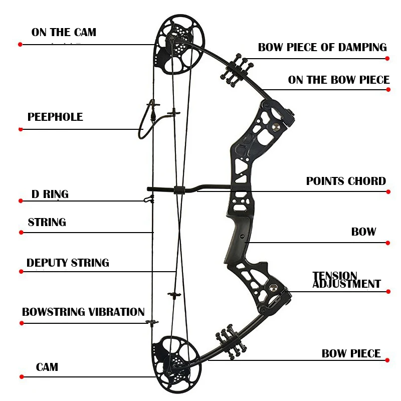 

15-40 Lbs Compound Bow IBO 320 Fps Ourdoor Hunting Bow Fishing Shooting 18-29inch Draw Length Sports Game Bow and Arrow