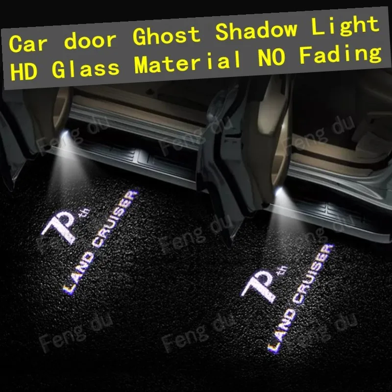

2pcs For TOYOTA Land Cruiser Prado LC150 LC200 lc300 HD No Fading LED Car Door Light Projector Ghost Shadow Light Welcome Light