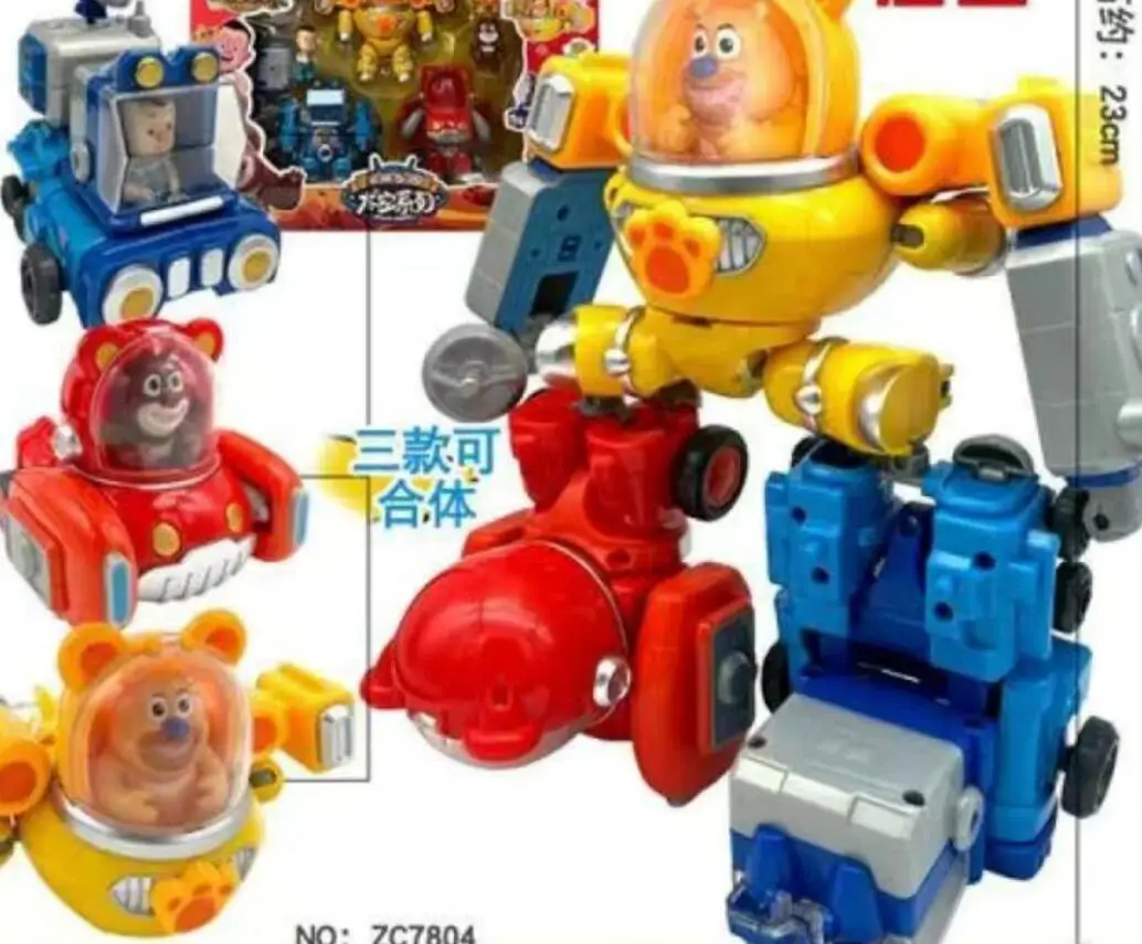 

Креативная фигурка героя из анимационного фильма с милым медведем, робот-трансформер, сборная игрушка для детей, подарок 1