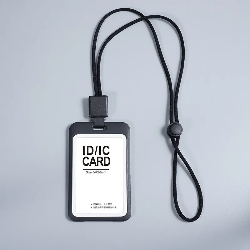 

Держатель бейджа со шнурком, регулируемый ремешок, держатель для карт, прозрачный выдвижной держатель для удостоверений личности, школьные канцелярские принадлежности