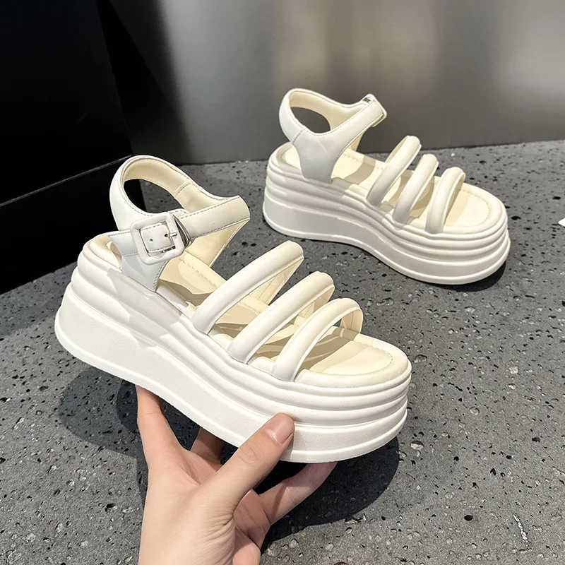 Женские сандалии в римском стиле CICIYANG Новинка лета 2024 модные на платформе и