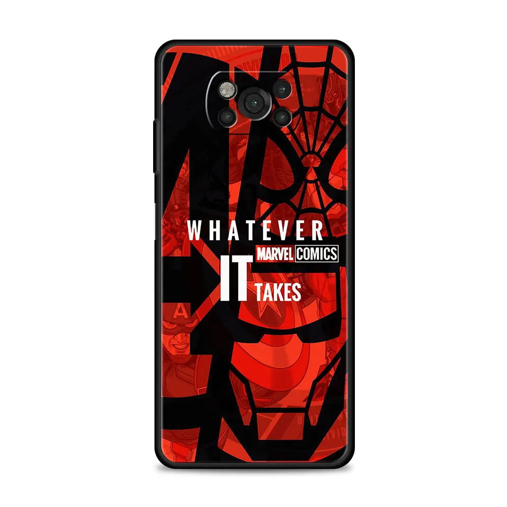 Чехол для телефона с супергероями Marvel Xiaomi POCO X3 NFC M3 M4 Pro GT F1 5G MI 11 10T Lite 11T 9T 12 12X 12Pro Note
