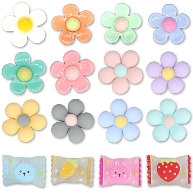 

Cute Candy Flower Button Plastic Acryl Child Decorative Buttons for Clothing Women Suit Sewing Accessories Scrapbooking Garment