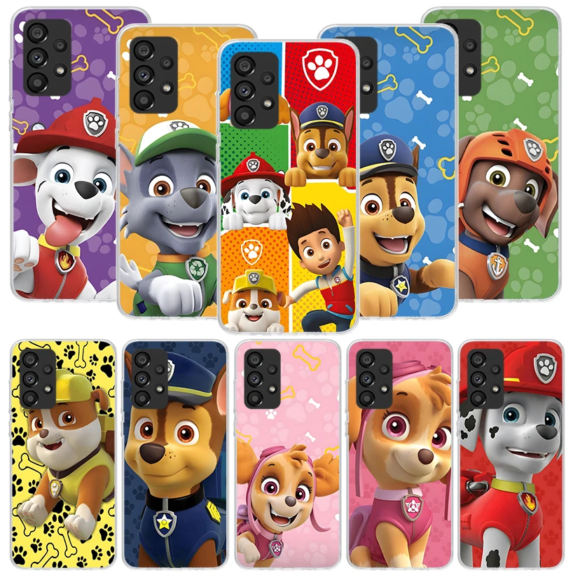 Чехол для телефона Paws P-Patrols с мультяшной собакой Samsung Galaxy A16 A14 A15 A13 A12 A54 A55 A53 A52 A24 A25