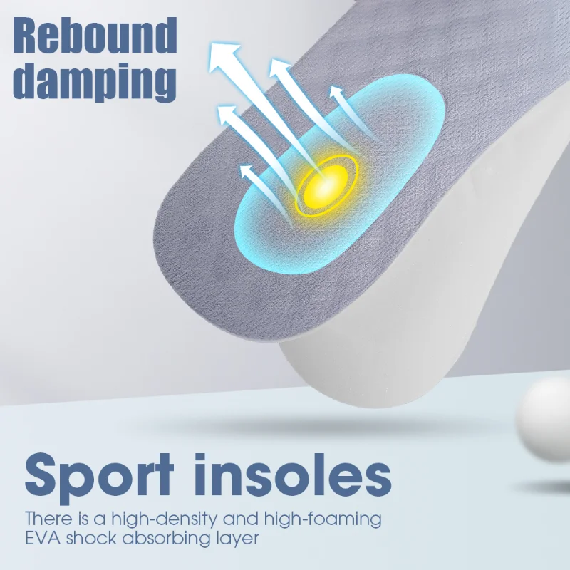 6pcs Sports Shoes Insoles Soft Arch Support Shoe Pads Breathable Orthopedic Sport Insole Feet Care Insert Mesh Cushion Men Women