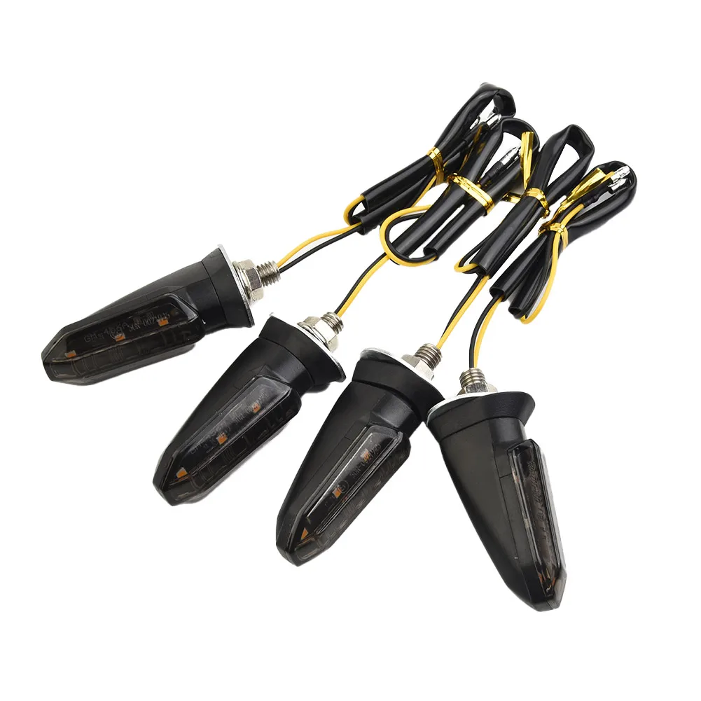 

4Pcs Motorcycle LED Turn Signals Amber Blinker Light Indicator For 250R 500R 650R Motorcycle Flashing Lights Wholesale