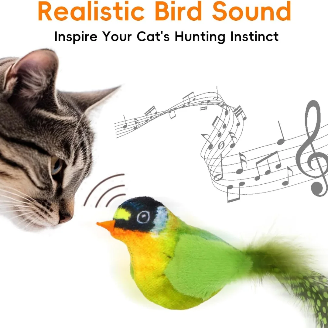 Игрушки для кошек скука снимает зубы и пинание перьев игрушки Реалистичная птица