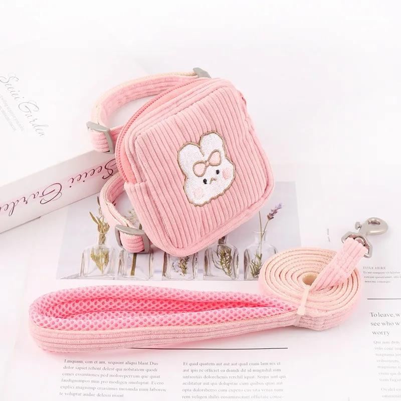 3 шт. поводок для собак и рюкзак набор мягкий дышащий вельветовый нейлоновый