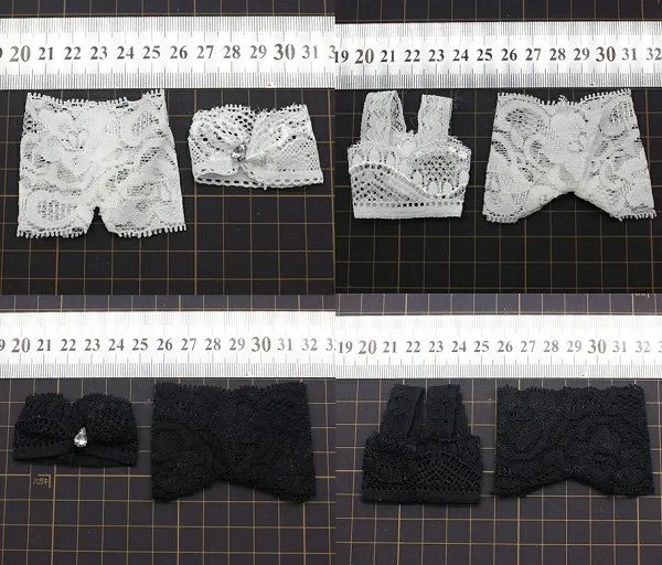 

Модель 1/6 женского солдата, аксессуары, сексуальное кружевное нижнее белье, черный кружевной бюстгальтер, кружевные брюки для 12-дюймовой эк...