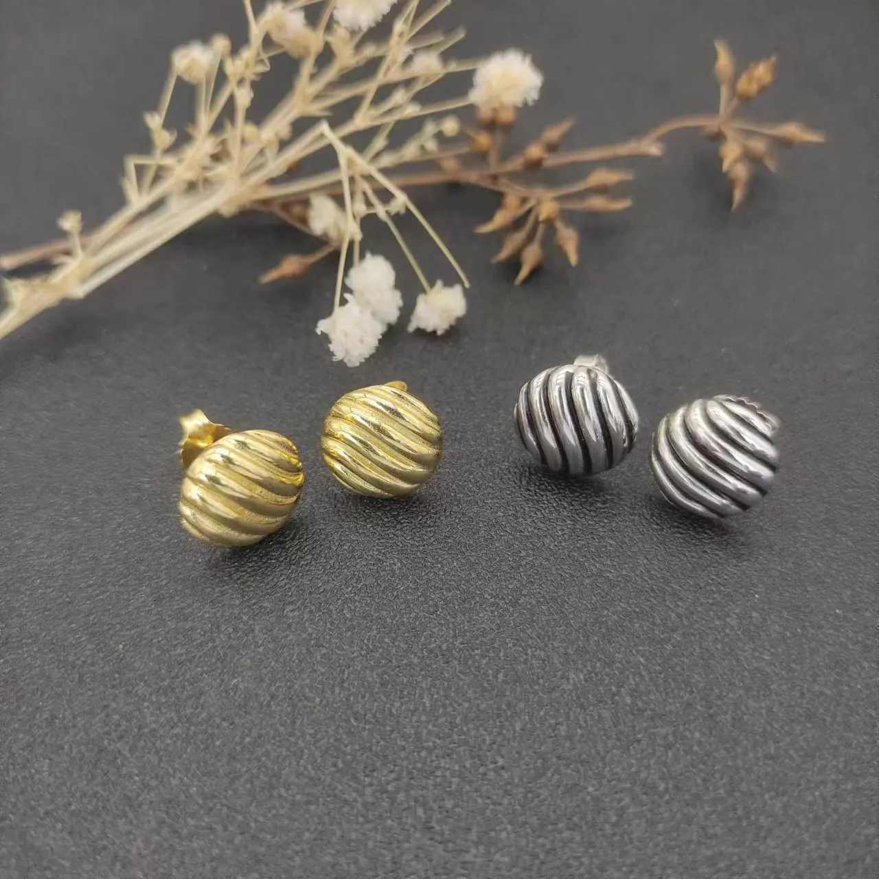 DY David Yurman 14MM Twisted Wire Buckle Bracelet in Sterling Silver with 14K Yellow Plated