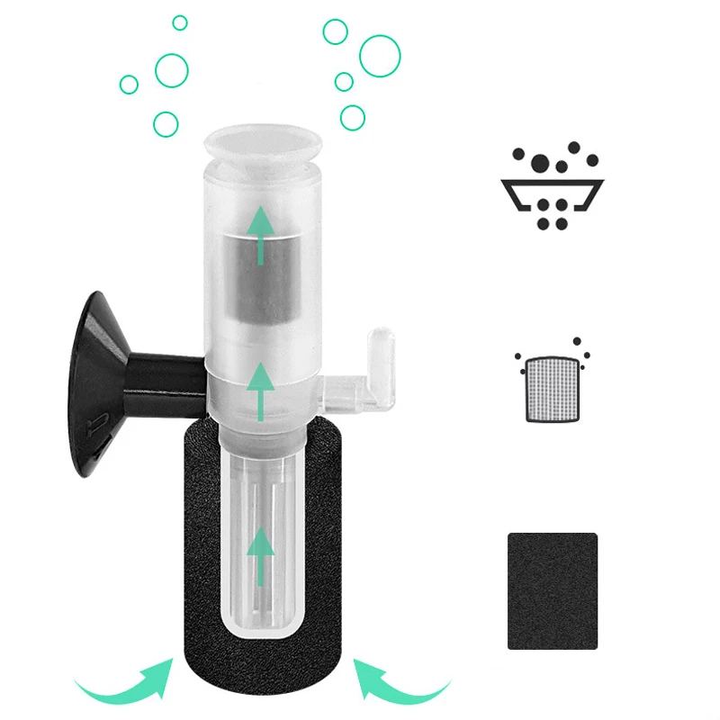 Многослойный аквариумный фильтр для рыб прочный мини-трубчатый внутренний