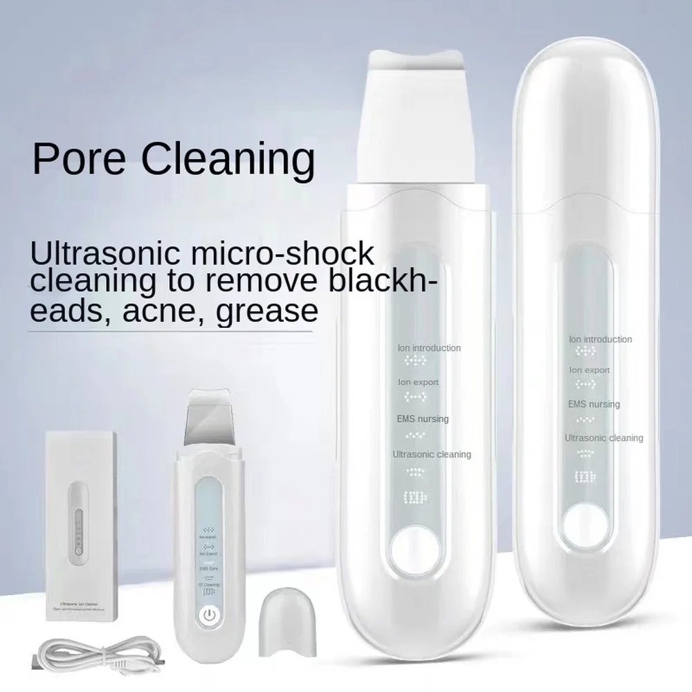 

Ультразвуковой скребок для кожи лица, лопатка, экстрактор для пилинга, устройство для очистки лица, нано-Отпариватель, увлажнитель, удалени...