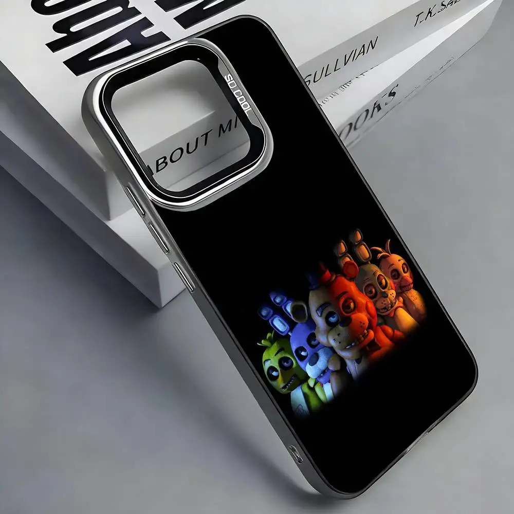 Фото Чехол для телефона G-Fnaf-e-Fives-nights-At-Freddys для iPhone 17, 16, 15, 14, 13, 12, 11 Plus, Pro Max, цветной серебристый №4