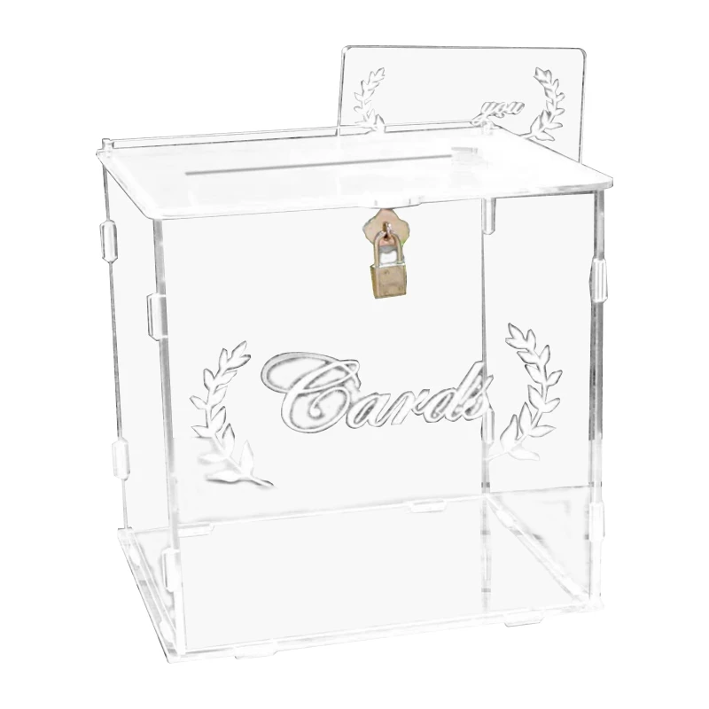 Large Clear Wedding Receptions Wishing Well Money Box for Birthdays Anniversary Drop Shipping