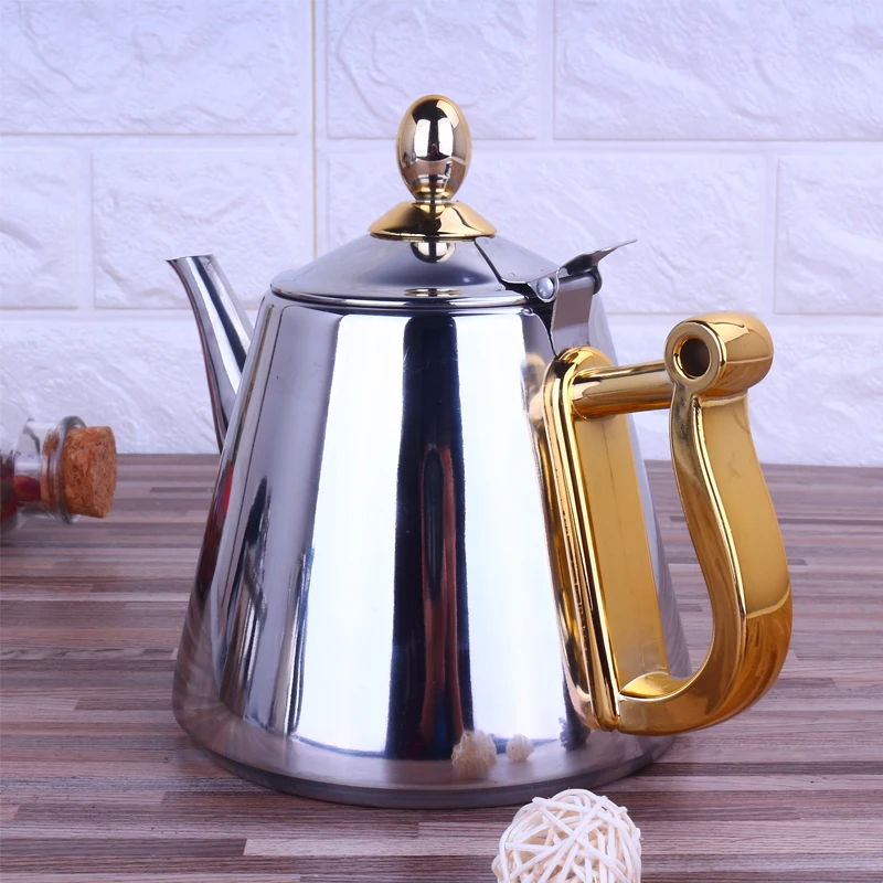 

2022Stainless Steel Teapot Kettle Induction Cooker Special Gongfu Teapot Home Flat with Filter 1200ML