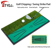 TTYGJ Golf Correct Swing Trajectory Training Mat Green Carpet Putting Mat Outdoor Indoor Golf Swing  Hitting Pad