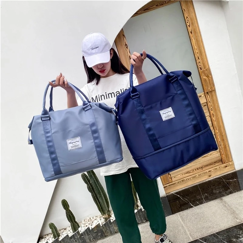 Fashion Women's Travel Bag Sports Fitness Bags Suitcases Duffle Bag Waterproof Weekend Handbag Large Capacity Shoulder Bag
