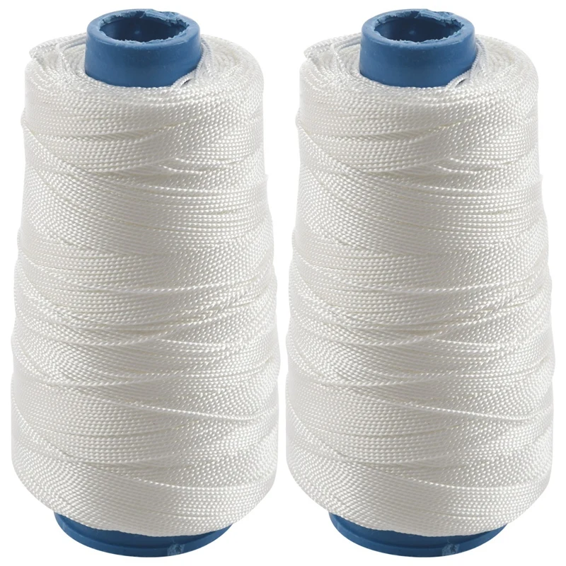 

2Pcs 400M 80Lbs Nylon Twisted Bowstring Thread Fishing String Sewing Cord Kite Line, White