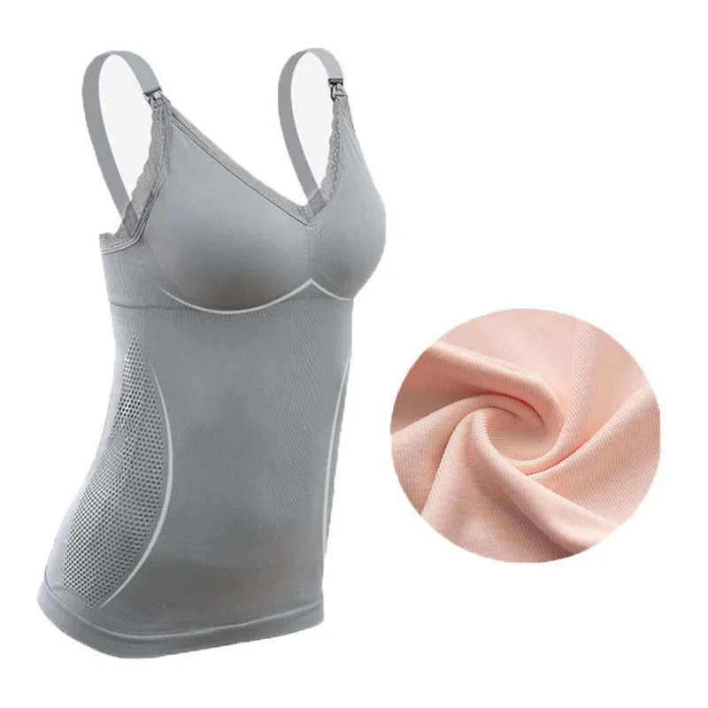 

Maternity Camisoles for Breastfeeding Open Tank Top Underwear Women's Lace Vest Pregnant Lingerie Seamless Nursing Sling