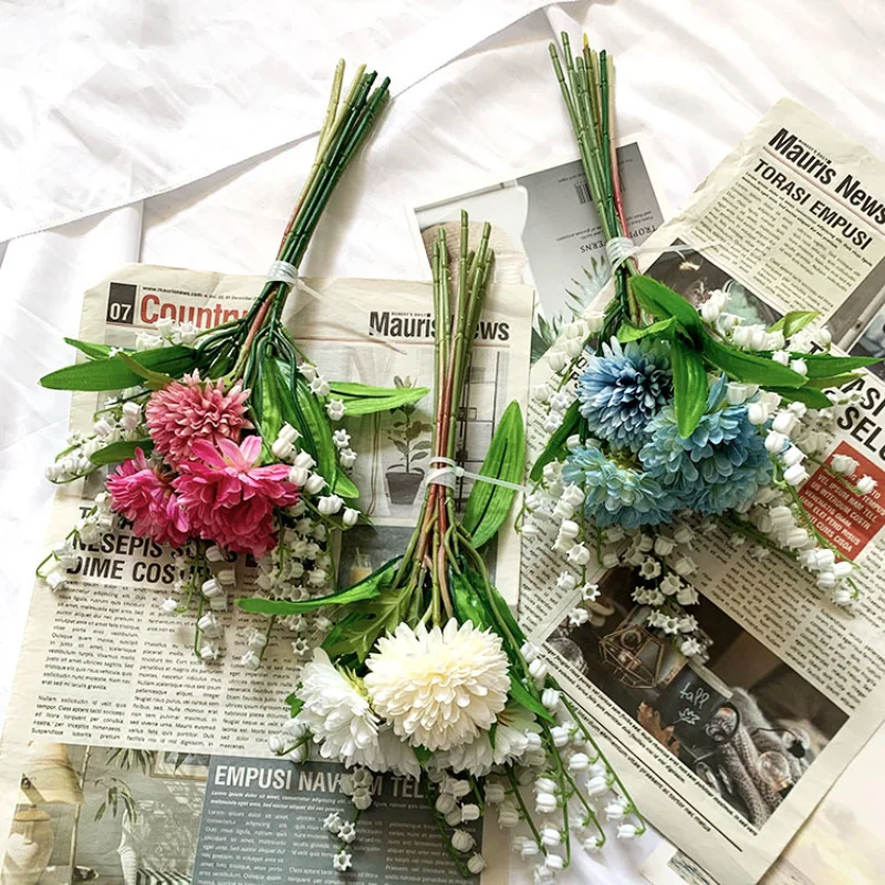 

Simulation Flower Bouquet Bridal Bouquet Ball Chrysanthemum Sunflower Silk Flower Table Decoration Fake Flower Wholesale