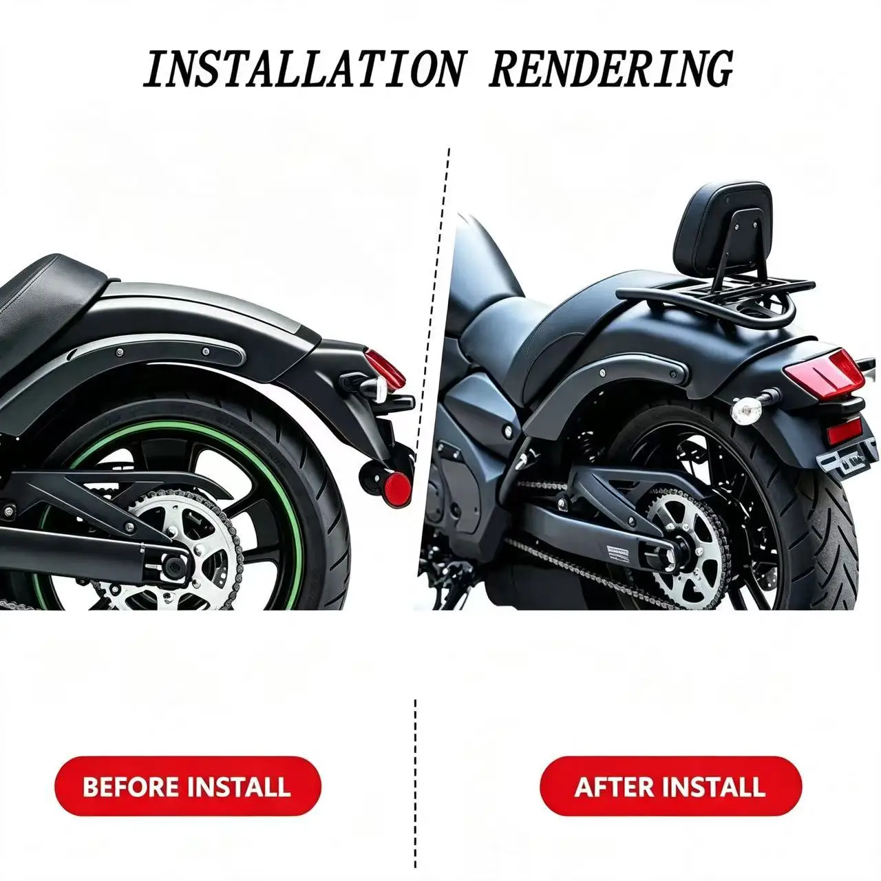 Фото Задний багажник из нержавеющей стали для мотоциклов Kawasaki Vulcan S ABS SE CAFE EN650 VN650 VN 650 S650 2015-2026 №4