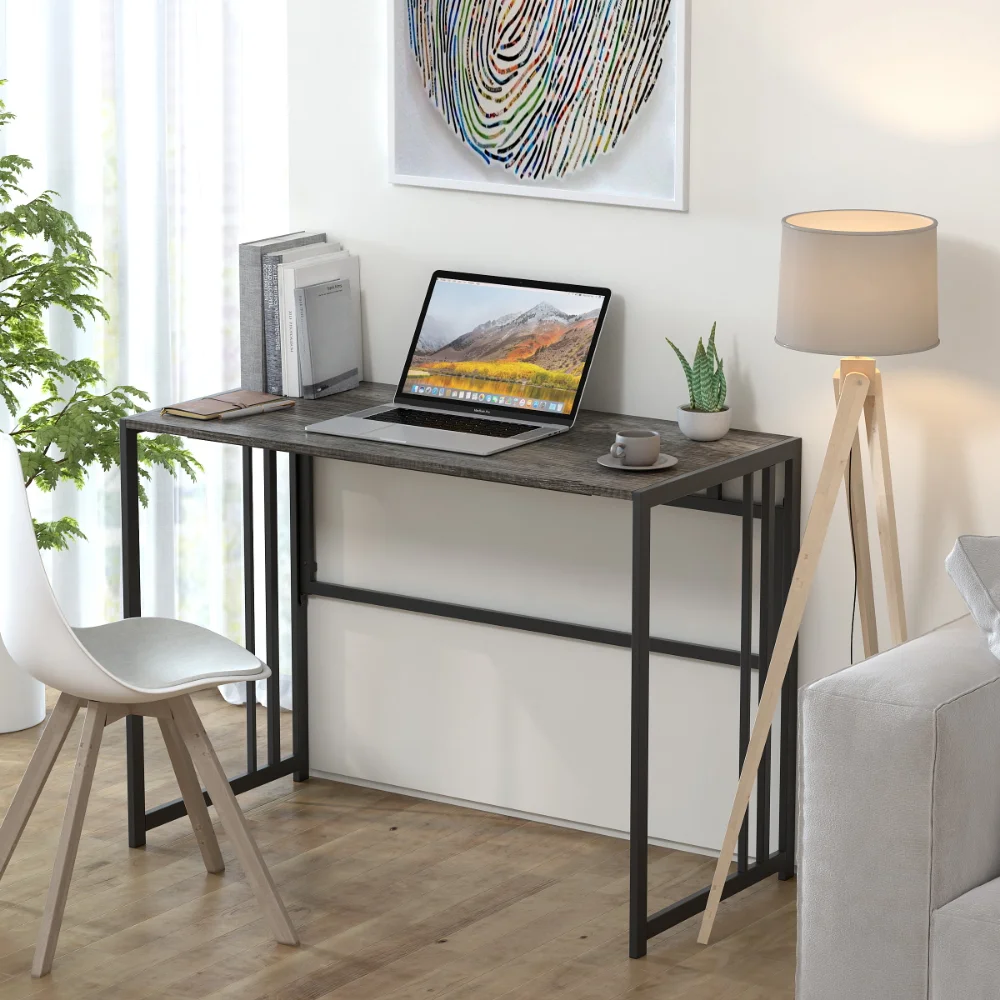 

40" Folding Desk Console Table Corner Desk for Home Office Small Spaces，Easy Installation，use, Carry and Store Folding Desk
