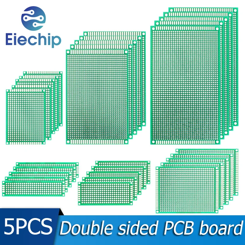 5PCS/lot PCB Board kit 2X8 3X7 5X7 6X8CM Double Sided protoboard Universal Circuit Board , diy prototype board electronic kit