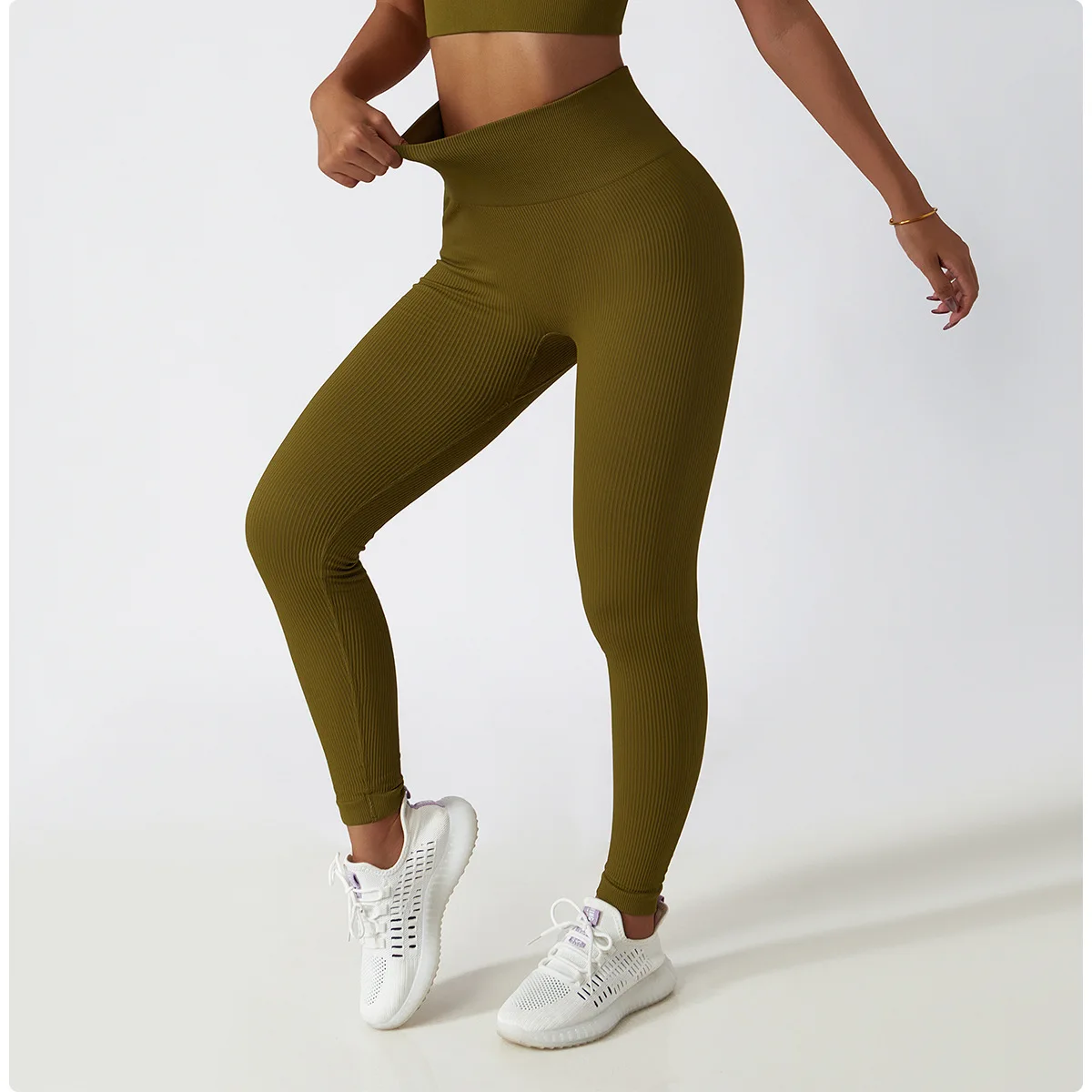 Женские спортивные брюки бесшовные для спортзала йоги спортивная одежда