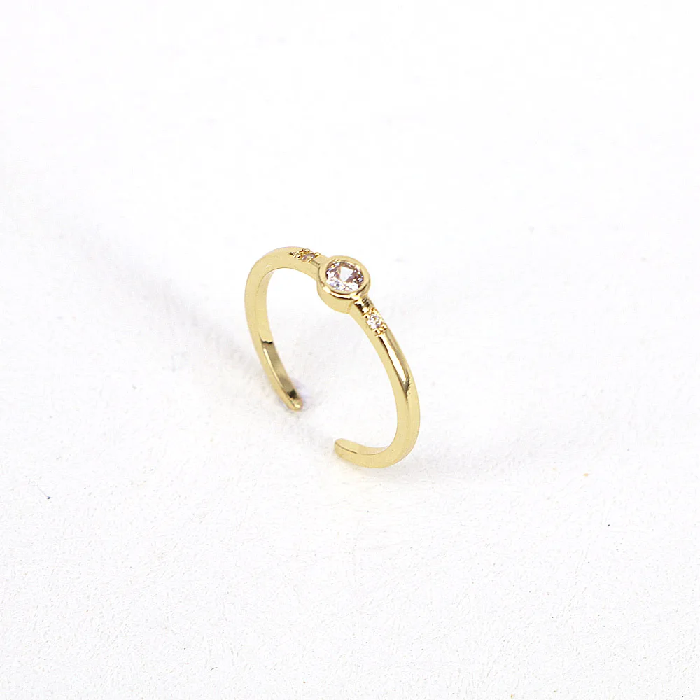 

10 шт., круглые кольца с фианитом, искусственные кольца для женщин, изящное тонкое кольцо с фианитом, минималистичные украшения 2022