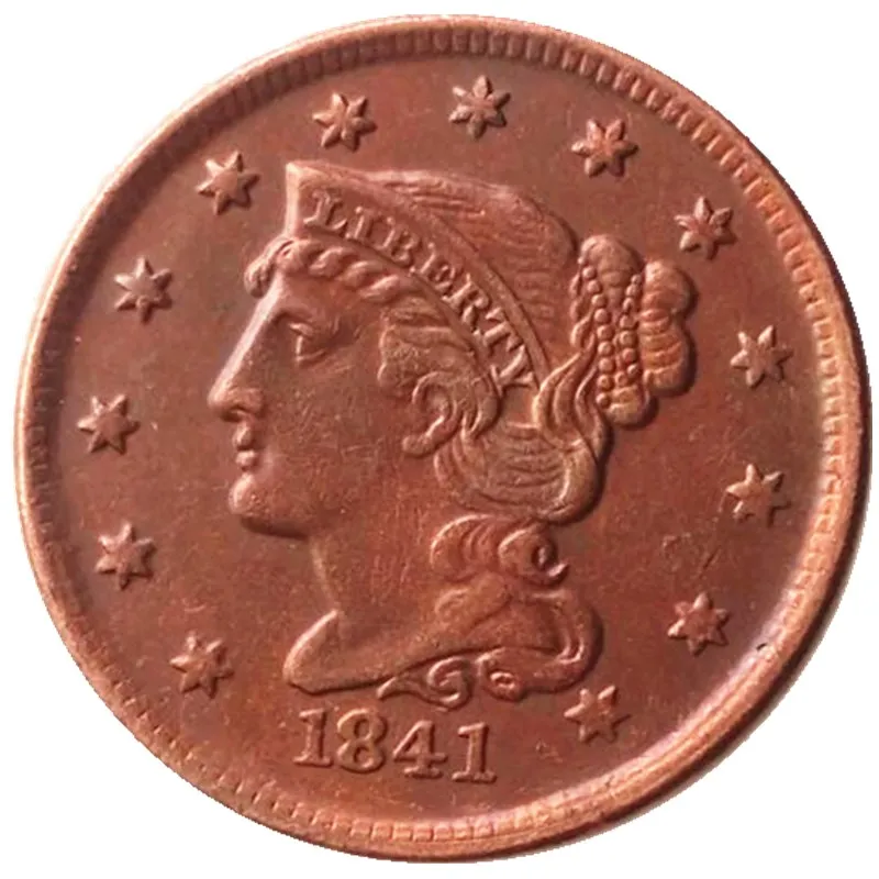 

Медные реплики монет США 1-центная голова Свободы 1840-1859