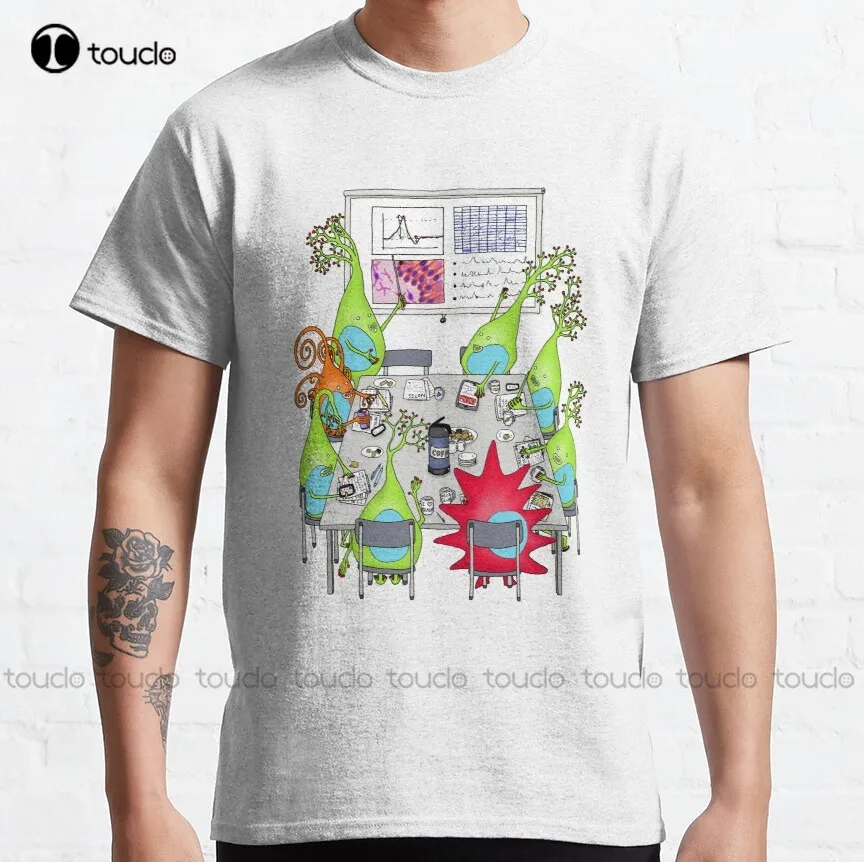 

Brain Cell Lab Meeting Classic T-Shirt Goth Shirt Custom Aldult Teen Unisex Digital Printing Tee Shirts Xs-5Xl Breathable Cotton