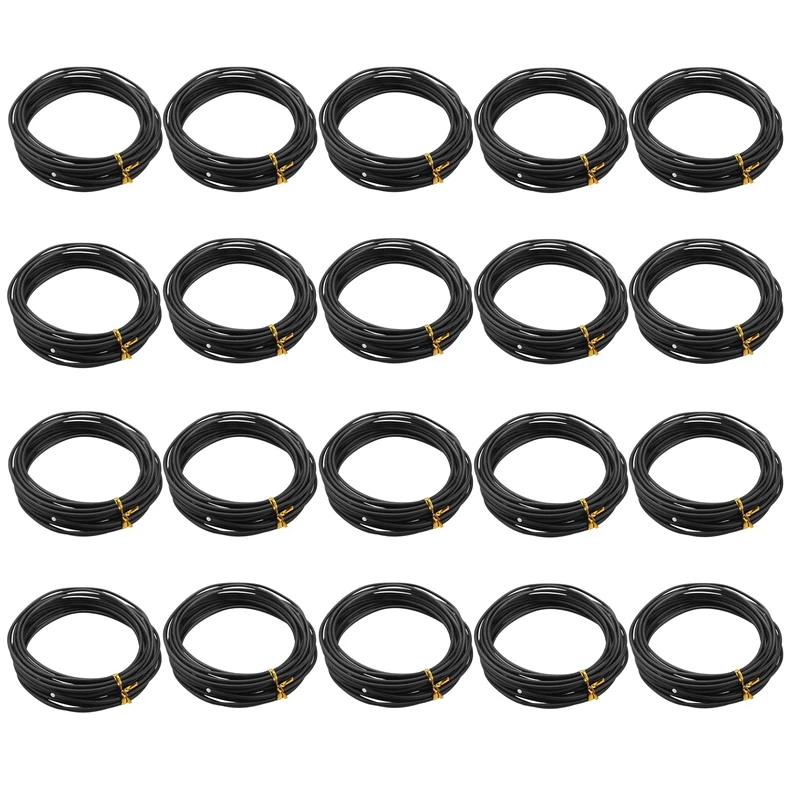 New-20 Rolls Bonsai Wires Anodized Aluminum Bonsai Training Wire In 5 Sizes - 1.0 Mm, 1.5 Mm, 2.0 Mm, 2.5 Mm, 3.0 Mm Black