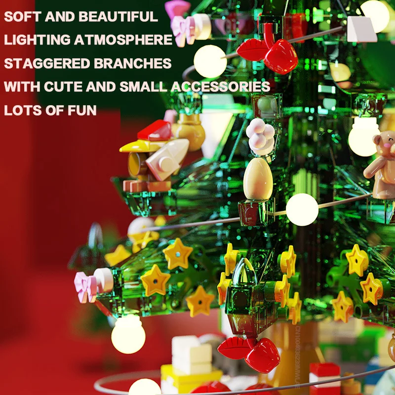 SEMBO Рождественская елка музыкальная шкатулка строительные блоки вращающаяся