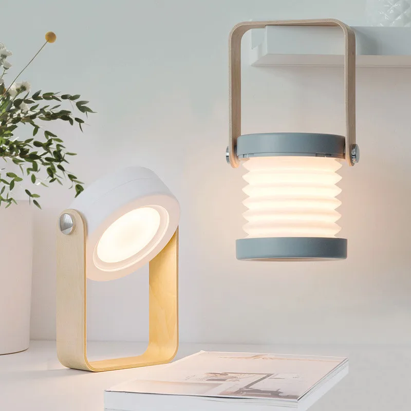 

Светодиодная Складная Настольная лампа, фонарь с сенсорным управлением и зарядкой по USB, диммер, переключатель, настольная лампа для прикроватного столика, чтения, улицы, кемпинга