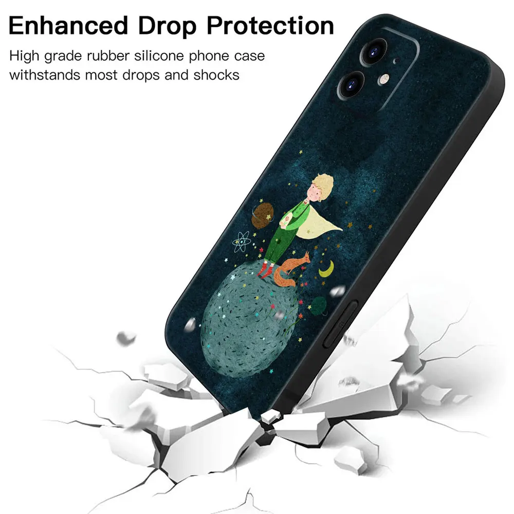 Силиконовый чехол для телефона iPhone 14 12 11 8 Plus XR 7 XS 14X13 Pro Max Mini 6S The Little Prince Fox - купить